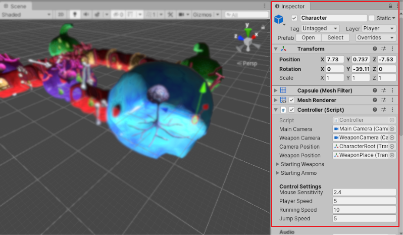 ～Unity Working in Unity Inspector window インスペクターウィンドウ～
